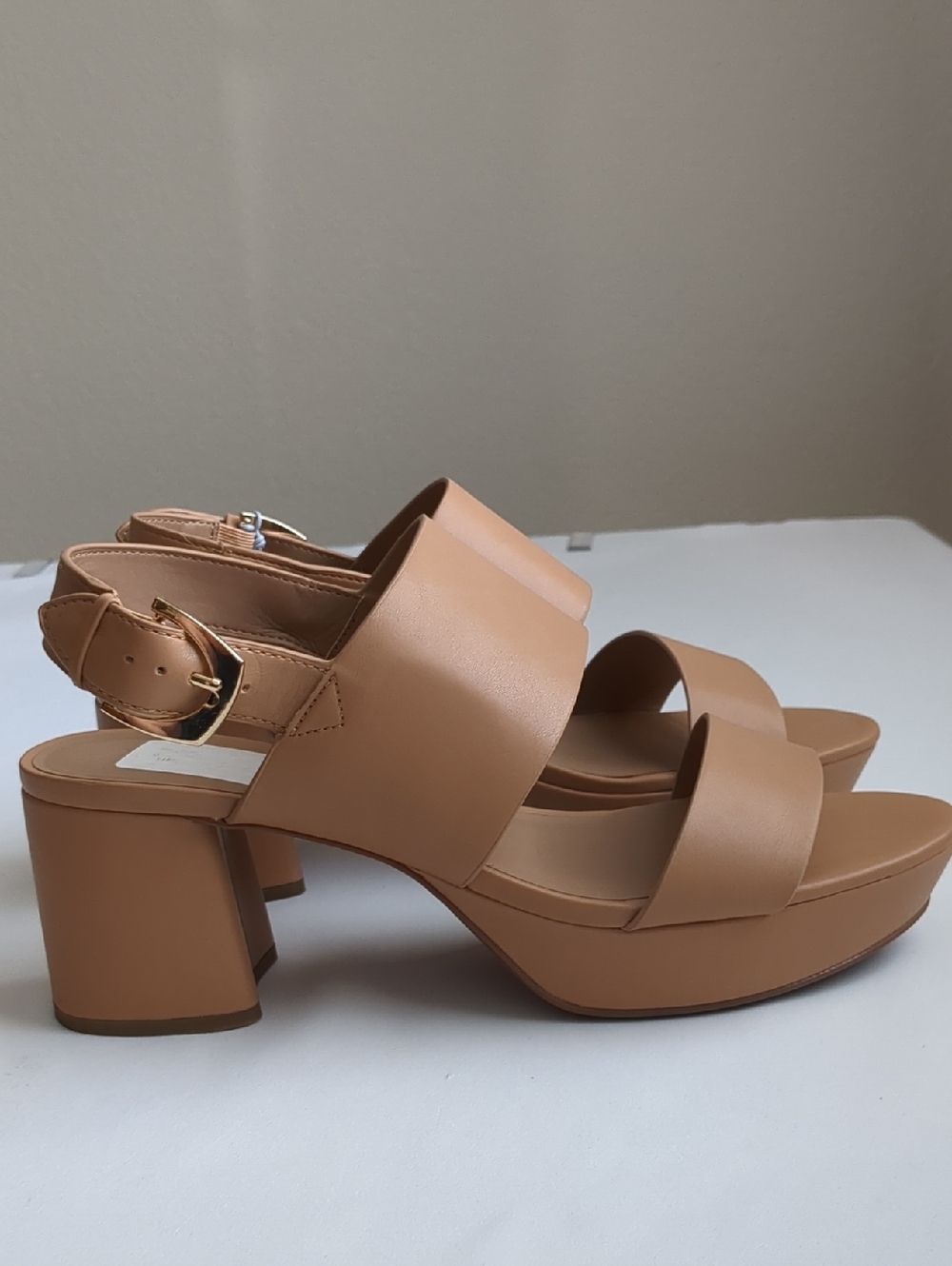 Aerosoles Camilia Ortholite Insole Platform Nude Sandal Sz 12